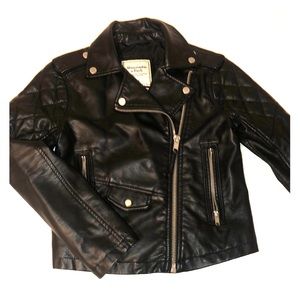 Black vegan leather jacket